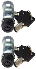 Admiral Locks Tubular Cam Lock, Keyed Alike Removable Key RV Compartment Storage Lock Cabinet Locks (Black Pack of 2, 5/8 Inch 90°)