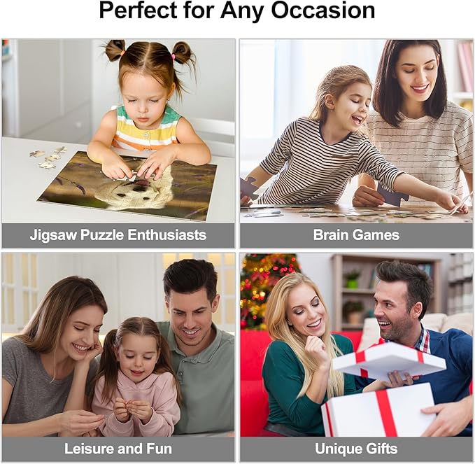 Custom Puzzle from Photos, Personalized Photo Puzzle 35/70/120/500/1000 Pieces with Picture and Text, Personalized Gifts for Family, Wedding, Kids, Dad, Pet, Unique Couple Gifts