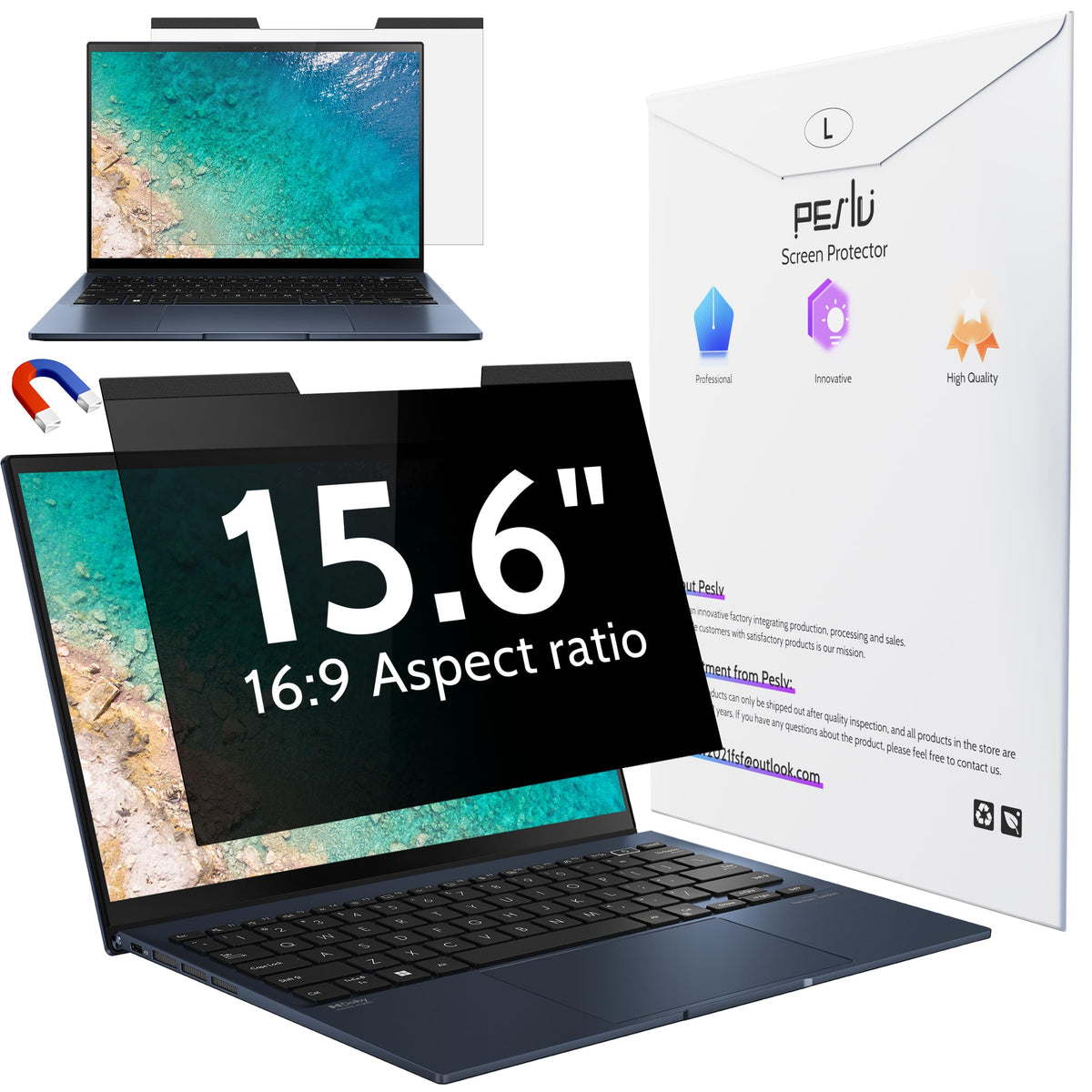 Peslv Nano‑Suction Privacy Screen for MacBook Air 15 Inch