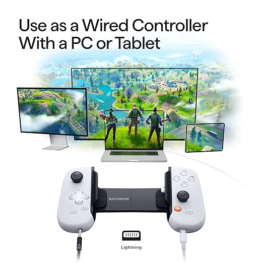 BACKBONE One Mobile Gaming Controller for iPhone (Lightning) - PlayStation Edition - 2nd Gen - Turn Your iPhone into a Gaming Console - Play Xbox, PlayStation & More (3 Months Apple Arcade Included)