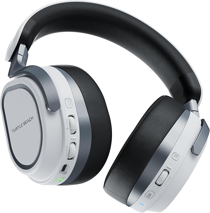Turtle Beach Stealth 700 Gen 3 Wireless Multiplatform Amplified Gaming Headset for PS5, PS4, PC, Mobile – 60mm Drivers, AI Noise-Cancelling Mic, Bluetooth, 80-Hr Battery, Dual Transmitters – White