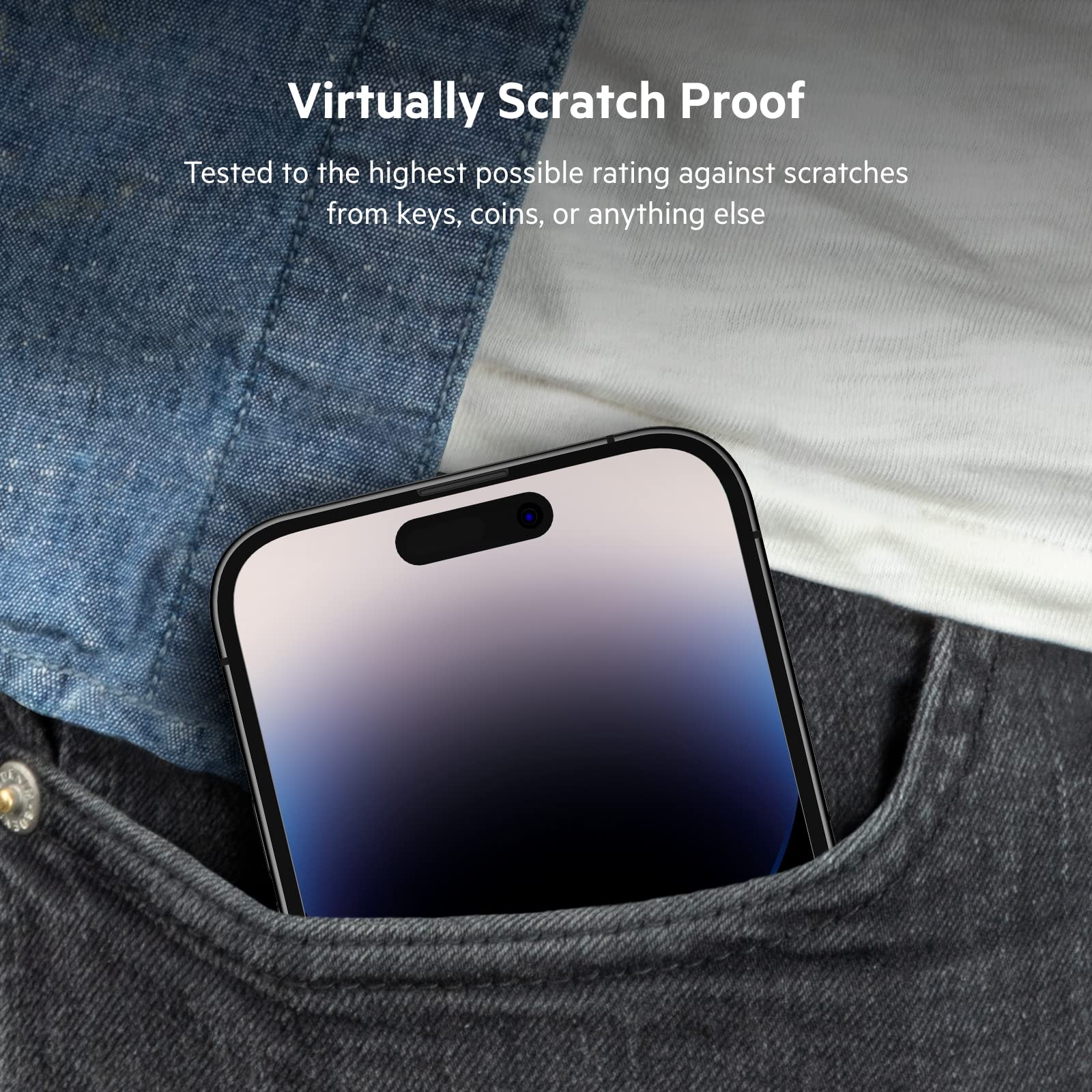 Belkin Tempered Glass 9H Scratch-Resistant Screen Protector iPhone 14 Pro