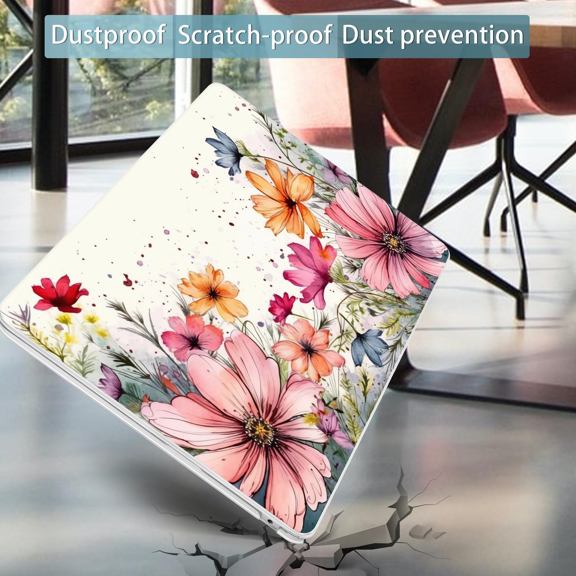 Mektron for 2026 MacBook Air 13-inch M5 Laptop Case A3449 with 13.6-inch Liquid Retina Display Fits 2025 A3240 M4 2024 A3113 M3 2023 A2681 M2 Printed Shell for MacBook Air 13.6", Colorful Floral