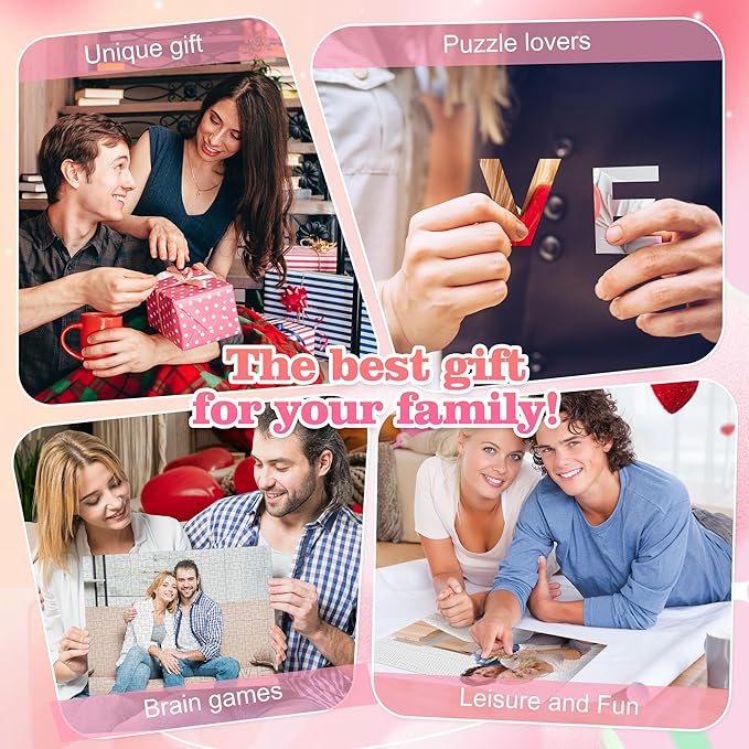 Easycosy Custom Photo Puzzles 520/1314 Pieces for Adults Families Personalized Picture Text Jigsaw Puzzle Gift for Holiday Birthday Wedding Anniversay(Horizontal/Vertical)