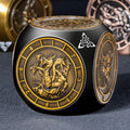 Roycevon 7 in 1 Unique Spinner DND Dice Set D&D, Metal D and D Dice with Gift Box, Dungeons Dragons Role Playing Dice, Black Gold