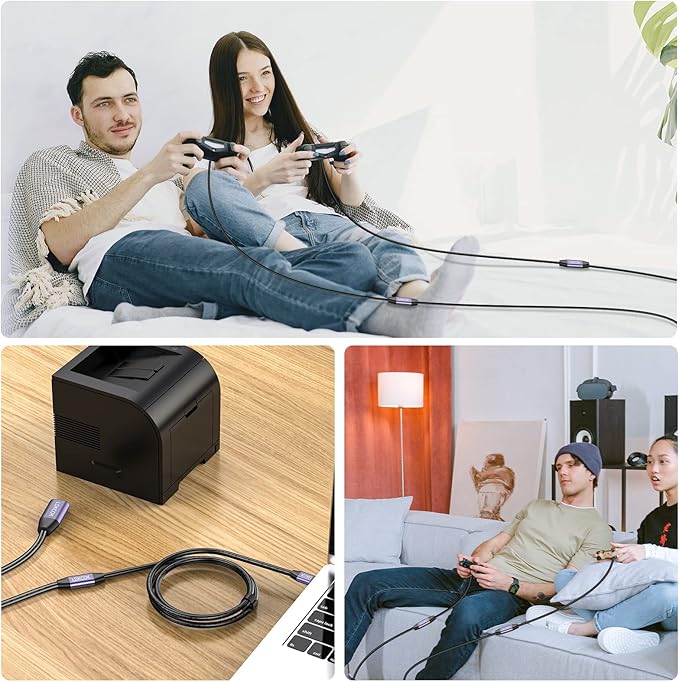 LDKCOK USB 2.0 Type A Male to A Female Active Repeater Extension Cable 100ft, High Speed 480 Mbps