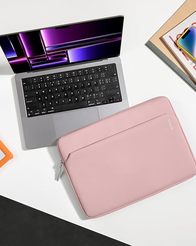 tomtoc Slim Laptop Sleeve for 15-inch 2025 New MacBook Air M4/A3241, M3/A3114, M2/A2941, 15 Inch Microsoft Surface Laptop AI PC/6/5, Dell XPS 15 Plus, Recycled Water-Resistant Protective Case Bag