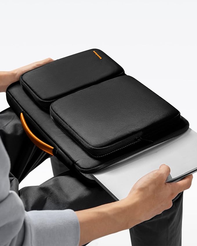tomtoc 360 Protective Laptop Case for 13-inch New 2025 MacBook Air M4/A3240, M3/A3113, M2/A2681, M1/A2337, 13 in MacBook Pro M2/M1, 13-in Surface Pro 11th AI PC, Water-Resistant Carrying Bag