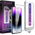 CHRYSHA 2-Pack Screen Protector Tempered Glass for iPhone 16 Plus and iPhone15 Plus and iPhone 14 Pro Max 6.7-Inch, Auto Dust Removal, No Bubbles, High Definition Clear, Easy Installation
