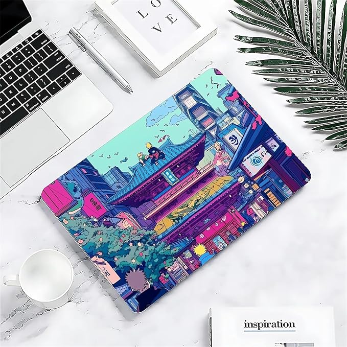 Compatible with MacBook Air 13.3 13.6 Inch Case 2022 2021 2020 2019 Plastic Hard Shell Case Cover,13.3 Pro(A1706/A1708/A1989/A2159/A2289/A2338), Traditional Japanese Architecture