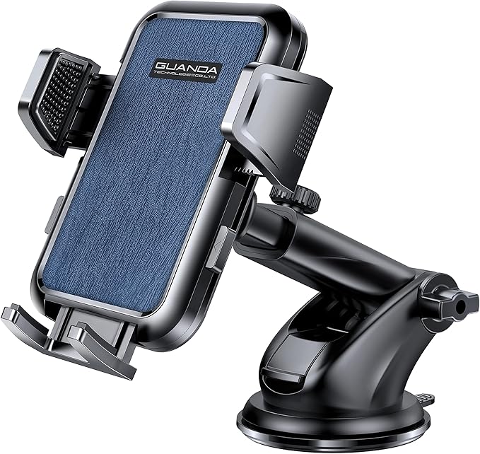 2025 Upgrade Car Phone Holder Mount, Universal Window Cell Phone Car Mount for Dashboard Windshield, Car Dash Mount Mobile Holder for iPhone, Samsung, Nokia, LG and All Android Smart Phones