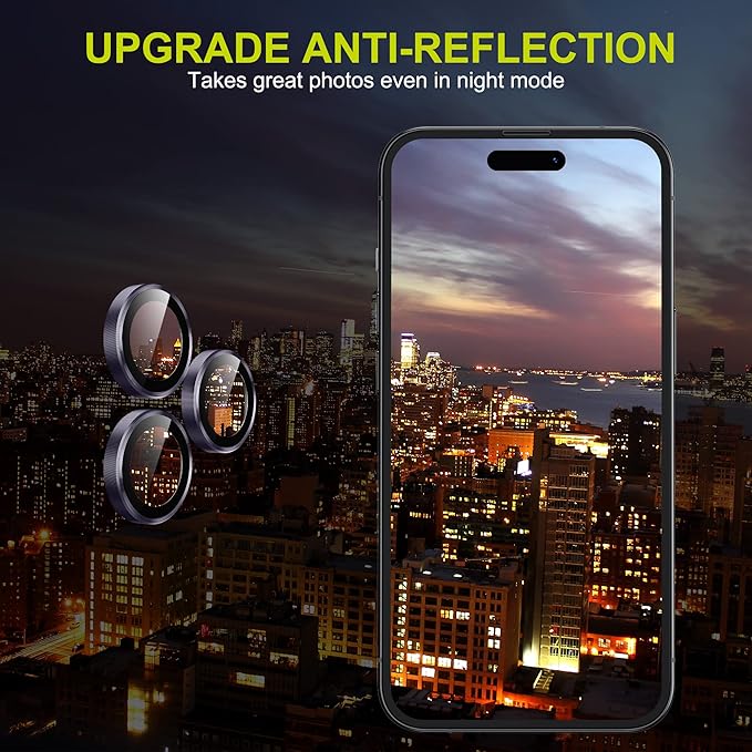 WSKEN for iPhone 14 Pro/iPhone 14 Pro Max Camera Lens Protector,[Night Shooting Mode] HD Tempered Metal Glass Camera Screen Protector Cover Film Accessories,Purple + Purple