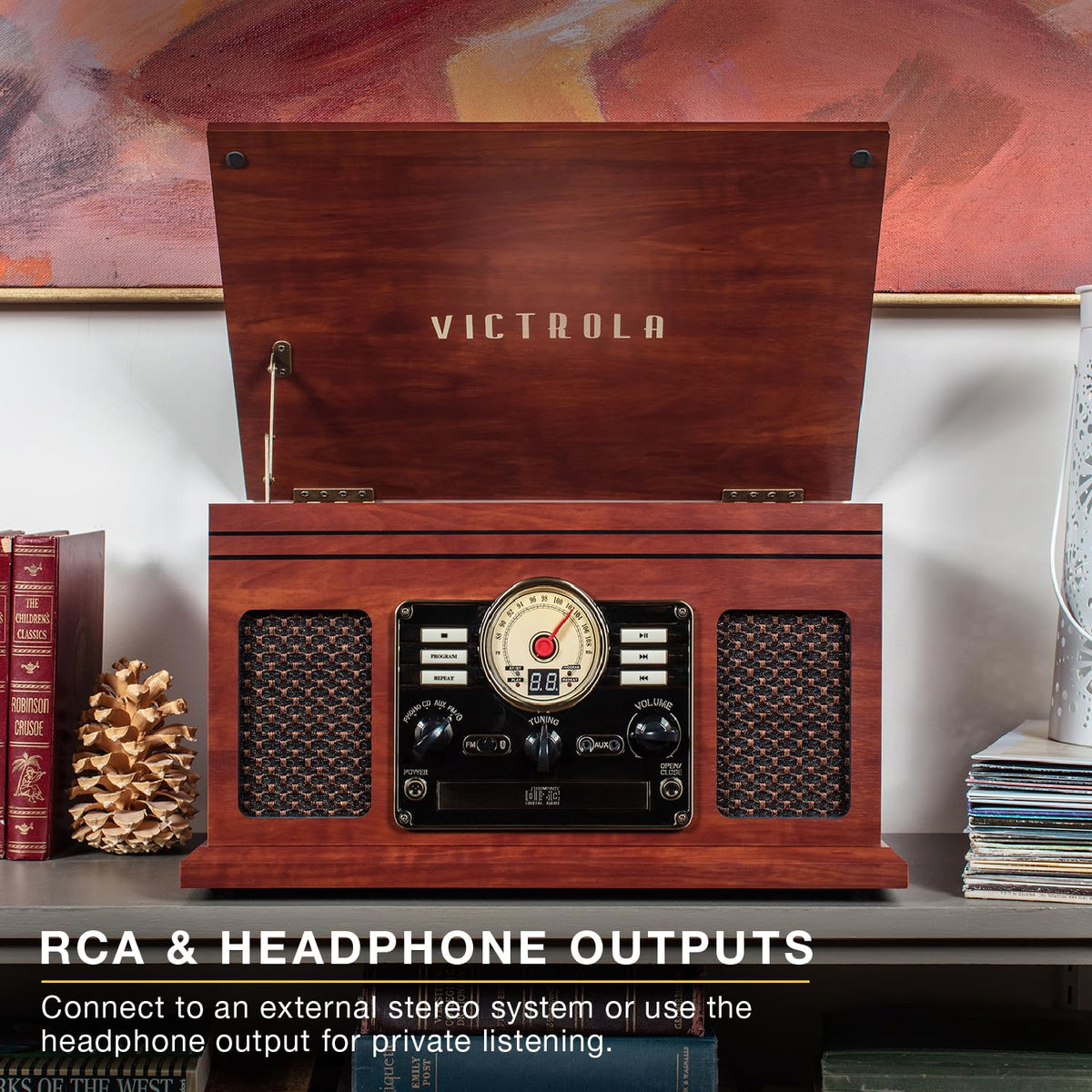 Victrola Quincy - 6-in-1 Bluetooth Record Player - Grey
