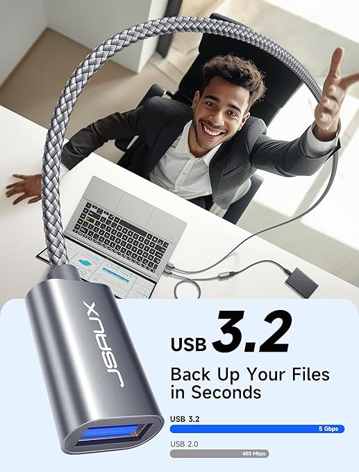 JSAUX USB 3.0 Extension Cable 10FT, USB A Male to Female Extension Cord Durable Braided Material Fast Data Transfer Compatible with USB Keyboard, Flash Drive, Hard Drive, PlayStation, Xbox, Oculus VR