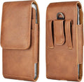 Phone Holster for Samsung Galaxy S24 S23 S22 S21 S20 FE S10 S9 A51 A52 A53 Note 20 Note 10 Plus LG Stylo 5 PU Leather Case Pouch Belt Phone Holder with Belt Clip,Brown