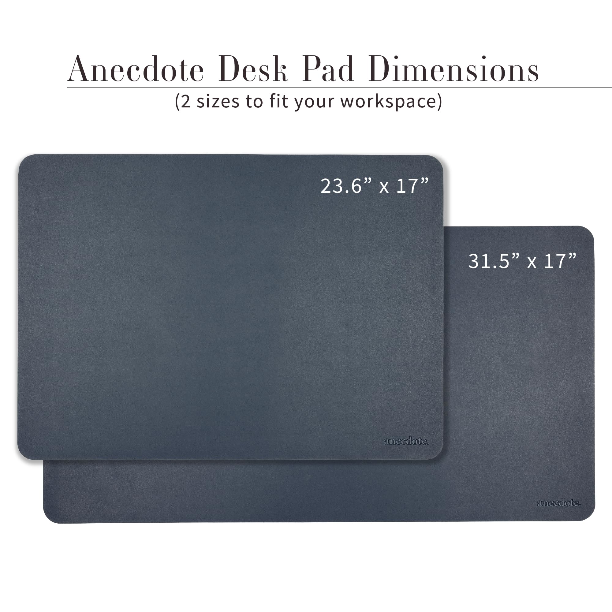 ANECDOTE Vegan Leather Desk Pad - 23.6"x17" Desk Mat for Your Office. This Quality Large Mouse Pad has Chic Elegance, Professional Look & Satisfying Touch - The Perfect Leather Mouse Pad for You!