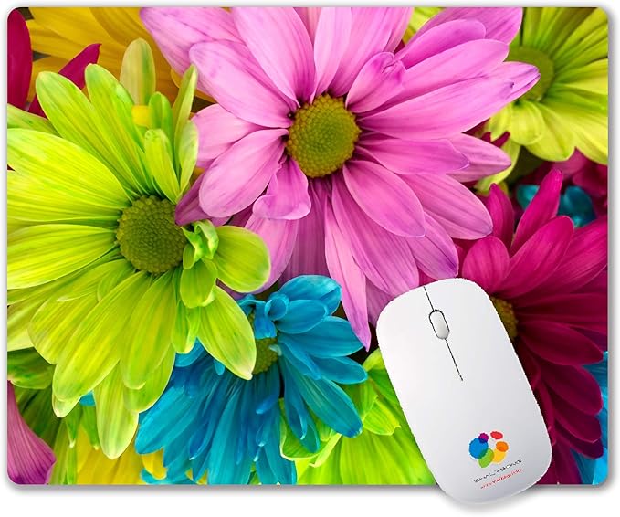 Watercolor Flower Mousepad Computer Mouse pad with Design Personalized Mouse pad for Laptop Computer Office Decoration Accessories Gift