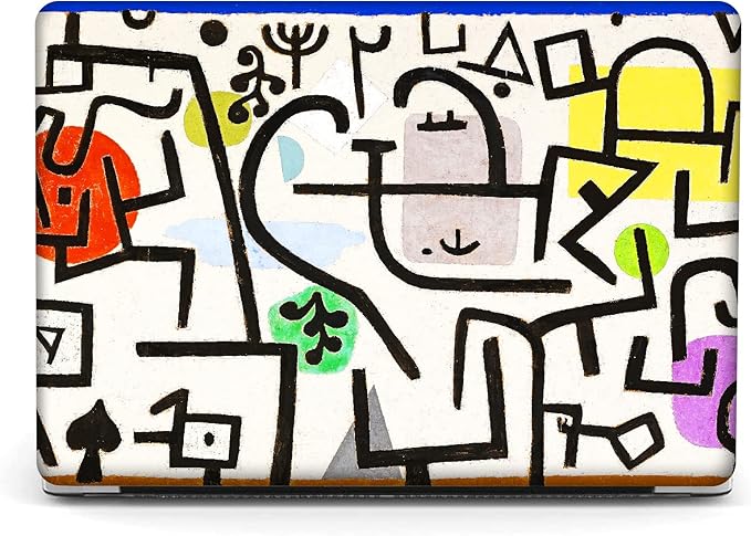 Berkin Arts for MacBook Pro 14 inch Cover A3401 A3185 A3112 A2992 A2918 A2779 A2442 with M4 M3 M2 M1 Chip(2021-2024 Release) Keyboard & Screen Cover Naive Art (Picture of A Journey by Paul Klee)