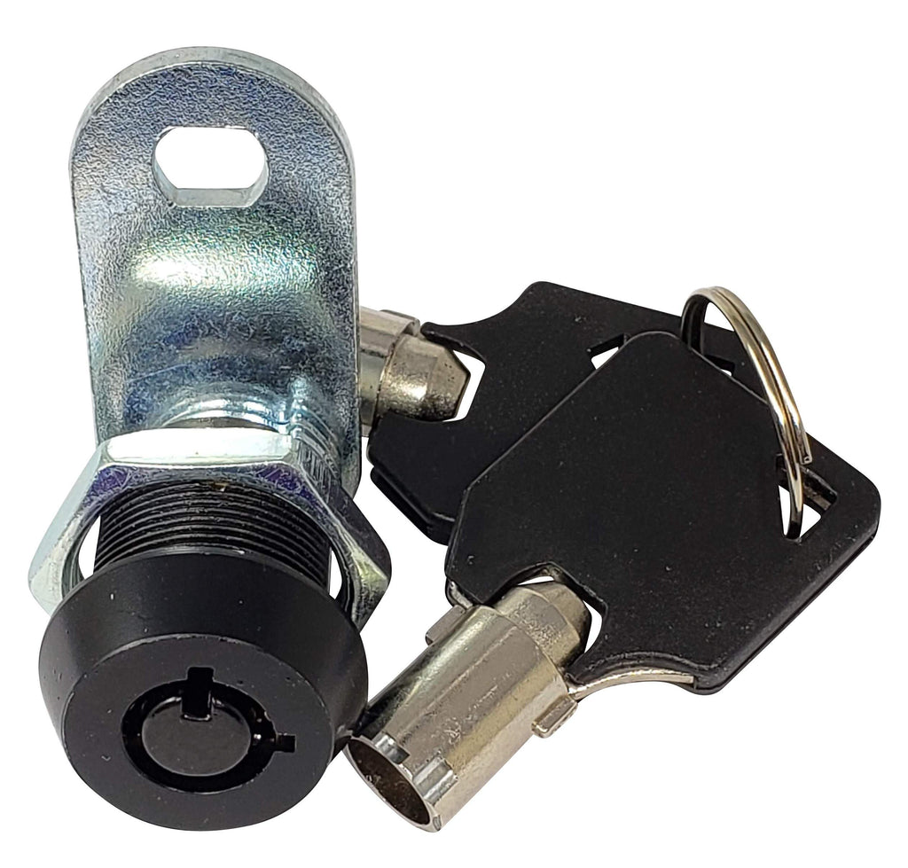 Admiral Locks Tubular Cam Lock, Keyed Alike Removable Key RV Compartment Storage Lock Cabinet Locks (Black Pack of 1, 5/8 Inch 90°)