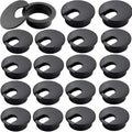 HNBun 20Pack 2 in Desk Grommets, Black Cable Hole Covers