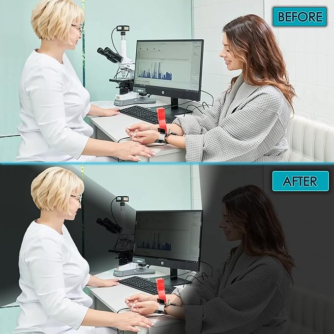 Privacy Screen Filter for 24 Inches Desktop Computer Widescreen Monitor with Aspect Ratio 16:09. Anti Glare and Anti Blue Light, 20.9 inch width x 11.8 inch height