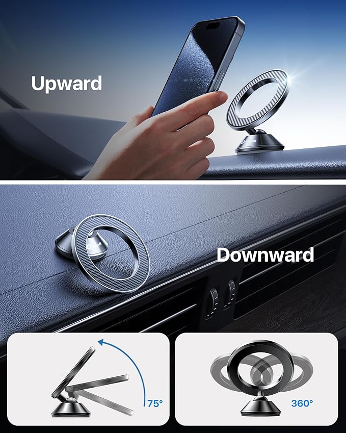 andobil for Magsafe Car Mount [20 Strongest Magnets & Upgraded 3M Adhesive] Dashboard Cell Phone Holder Magnetic Phone Holder for Car Compatible with iPhone 16 Pro Max 15 14 13 12 All MagSafe Cases