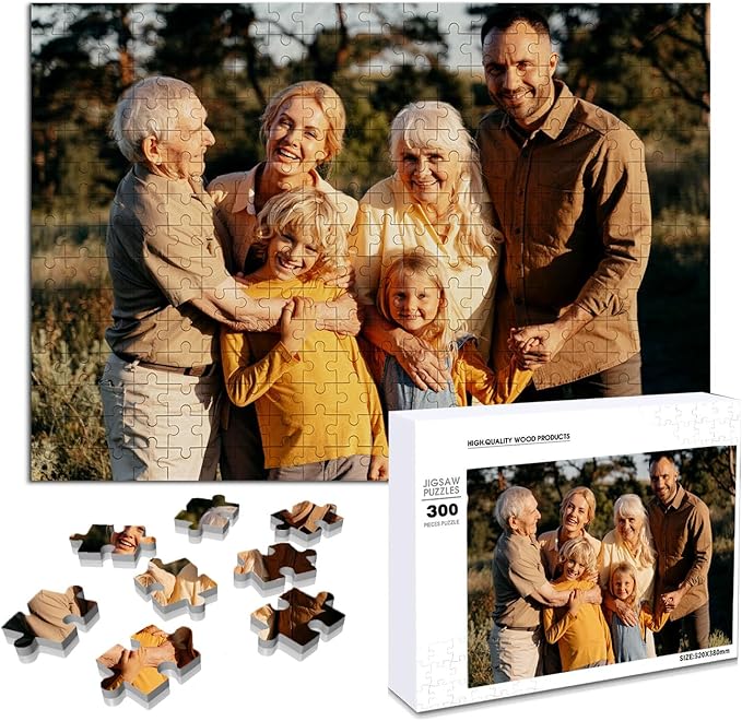 Custom Photo Puzzle,Personalized 300 Piece Jigsaw Puzzle for Adults