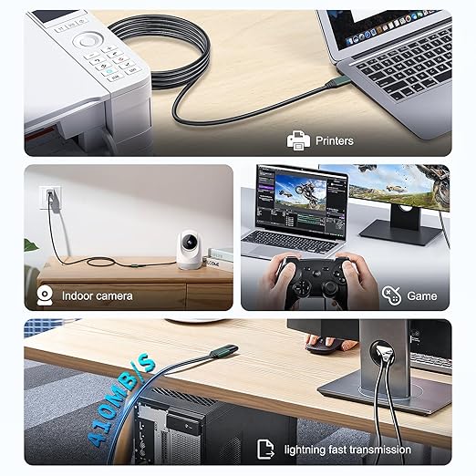 Kumiho 30FT USB 3.0 Extension Cable with Extension Chipsets Signal Booster Active Type A Male to A Female for PlayStation, Xbox, Keyboard, Mouse, USB Flash Drive, Printer, Camera and More