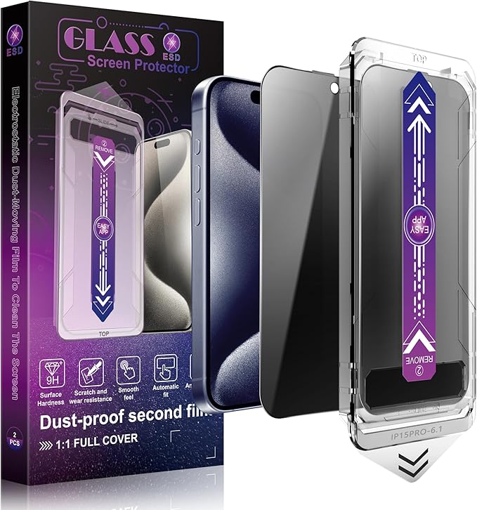 SHANG PIN JIA 2 Pack Matte Privacy Screen Protector for iPhone 11 Pro Max and iPhon XS MAX 6.5-Inch Auto Dust Removal, No Bubbles,Anti-Spy Tempered Glass Film, Easy Installation