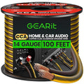 GEARit Speaker Wire 14 Gauge, Speaker Cable 100ft for Car Audio, Home Theater, CCA(Black Yellow)