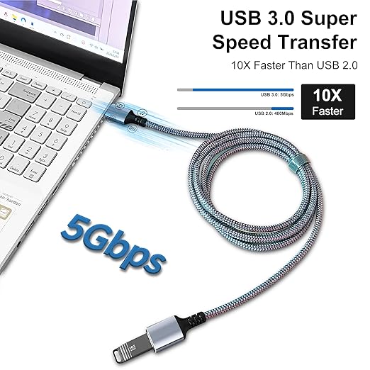 Tan QY USB 3.0 Extension Cable 12Ft, USB 3.0 High Speed Extender Cord Type A Male to A Female for PlayStation, Xbox, USB Flash Drive, Hard Drive, Card Reader,Scanner,Printer,Keyboard (Silver, 12Ft)