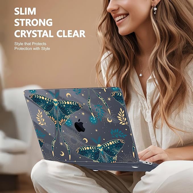 for MacBook Pro 16 inch Case 2019 2020 Release Model A2141, Plastic Hard Shell Cover with Keyboard Cover & Screen Protector for MacBook Pro 16 inch with Touch Bar & Touch ID - Butterfly P113