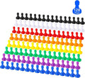 Gejoy 128 Pcs Board Game Pieces Multicolor Plastic Pawns Game Pieces for Board Games Chess,1 Inch Game Pawns, Tabletop Markers, Arts and Crafts