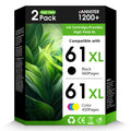 fannster Ink 61XL Compatible for HP 61 Ink Cartridge Combo Pack Work with HP Envy 4500 4502 5530 Deskjet 2540 3510 OfficeJet 4630 Printer (1 Black, 1 Tri-Color, 2-Pack)