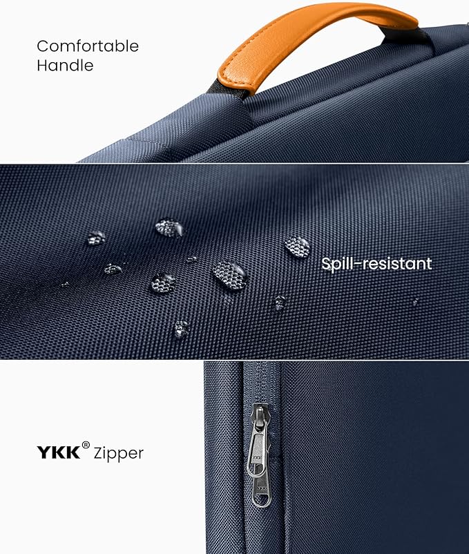 tomtoc 360 Protective Laptop Carrying Case for 16-inch New MacBook Pro M3/M2/M1 Pro/Max A2991 A2780 A2485 2023-2019, Water-Resistant Laptop Bag Sleeve with Accessory Pocket for The New Razer Blade 15