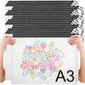 20pcs Mesh Zipper Pouch Bags A4 Mesh Bags for Classroom Organization, Waterproof Document Zipper Pouches for Cosmetics, Travel Storage File Bags for Office Supplie (Black-A3-20PCS)