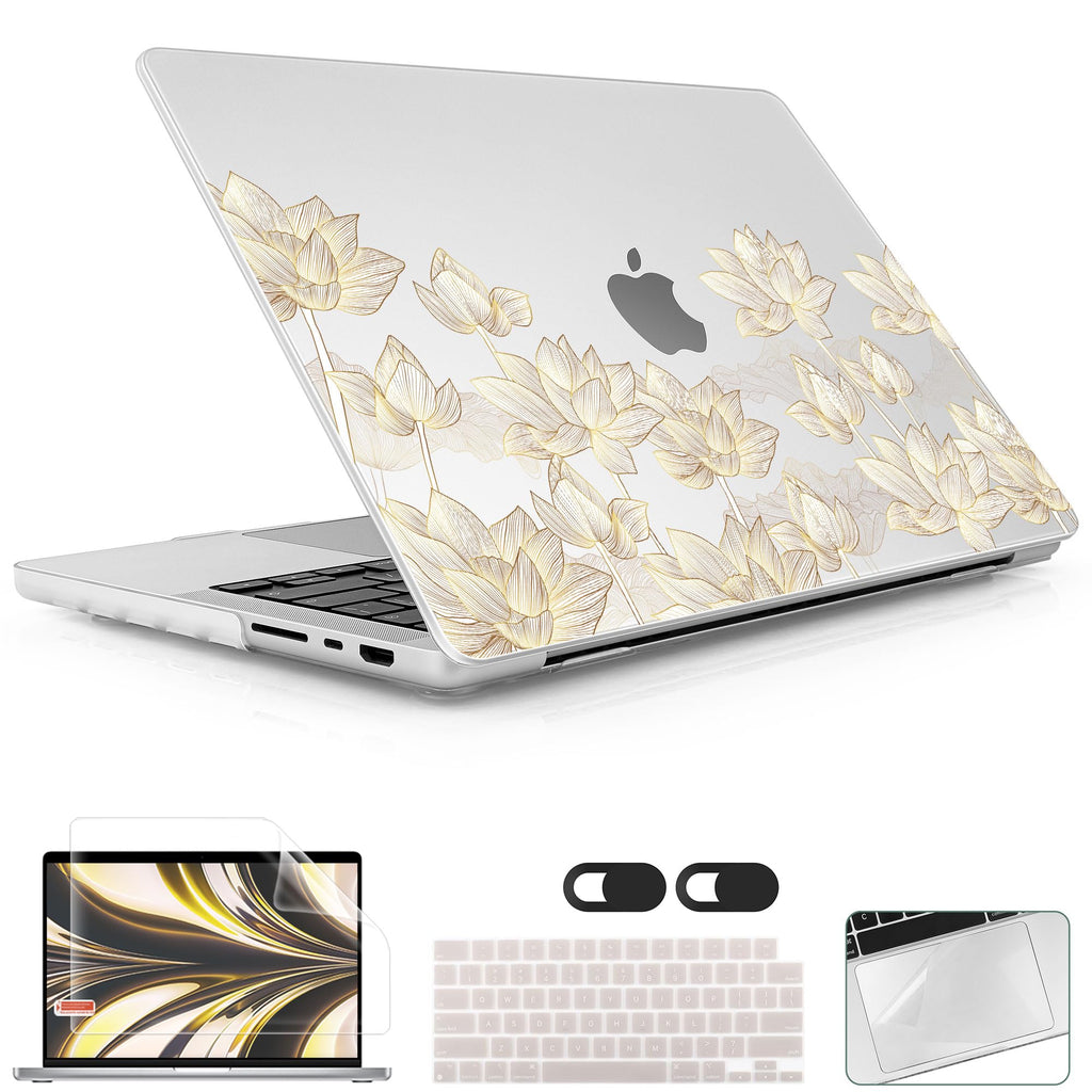 Lepeoac Case for 2026-2021 MacBook Pro 16-inch M5/M4/M3/M2/M1, Lotus