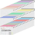 Umriox 48pcs Mesh Zipper Pouch Bags, A4 Size 16 Color Zipper Bags for Organizing, Clear Zipper Pouches for Puzzles, Board Game Organizer, Sewing Projects