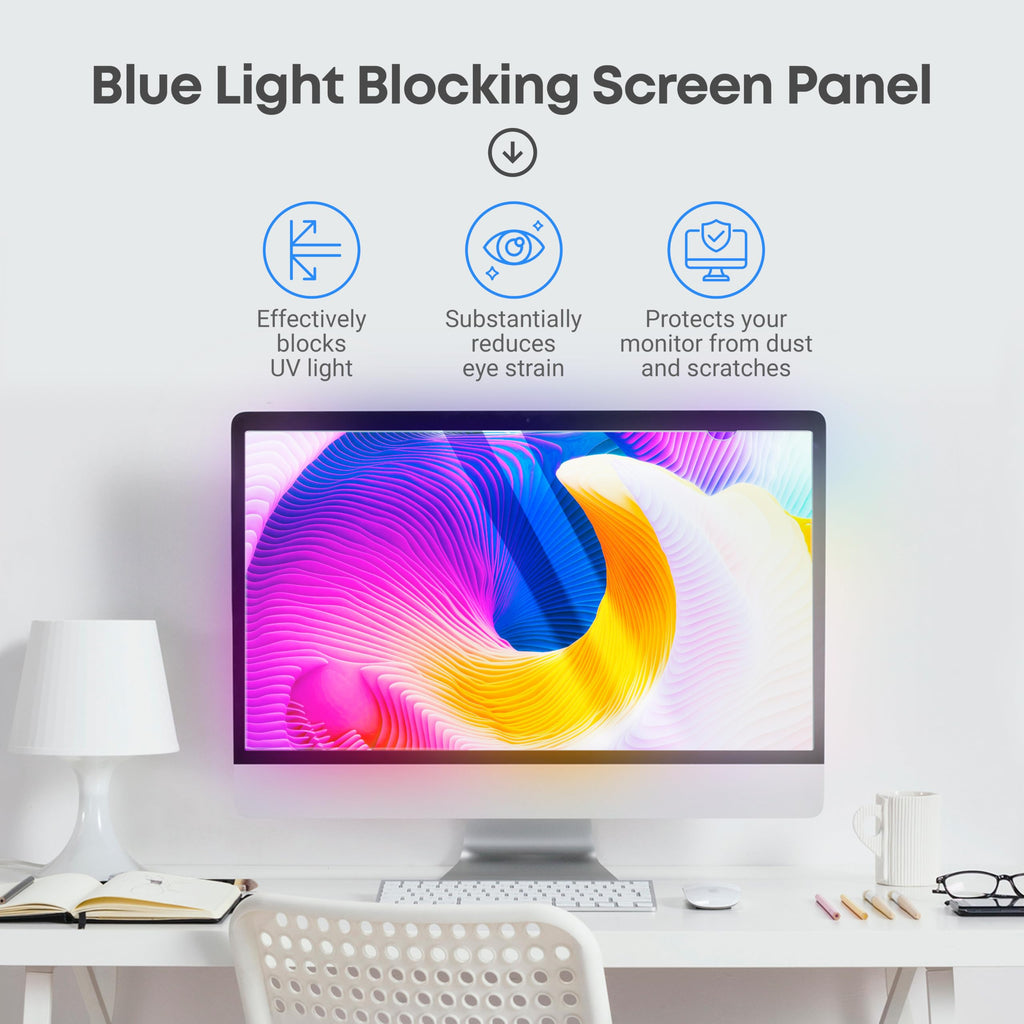 VINTEZ Blue Light Screen Protector for 14 Inch Computer Monitor and Laptop – Anti-UV Blue Light Blocking Film for Desktop PC, Eye Protection Filter, 12.6" x 8.1", 2 Pack
