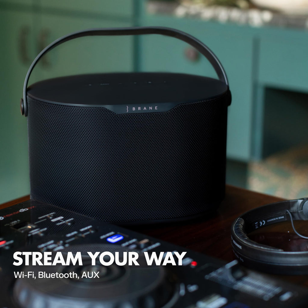 Brane Audio Brane X Smart Speaker, Portable Wireless Bluetooth Speaker, Internal RAD Subwoofer, 12 Hrs Playback, Waterproof IP57