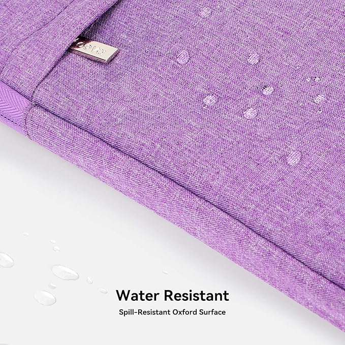 Voova Laptop Bag 15.6 Inch, Waterproof Computer Sleeve Carrying Case with Shoulder Straps & Handle Compatible with Macbook Air 15 M2/M3/M4, MacBook Pro 15/16, 15-16 Inch Hp Dell Lenovo Asus, Lavender