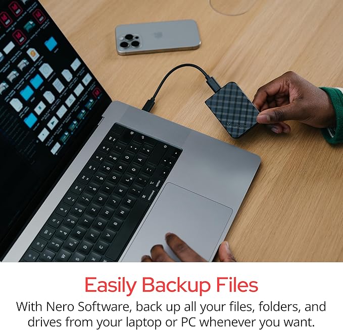 Verbatim 1TB Store 'n’ Go Mini External Solid State Drive USB 3.2 Gen 1 USB-C Connection - Diamond Black