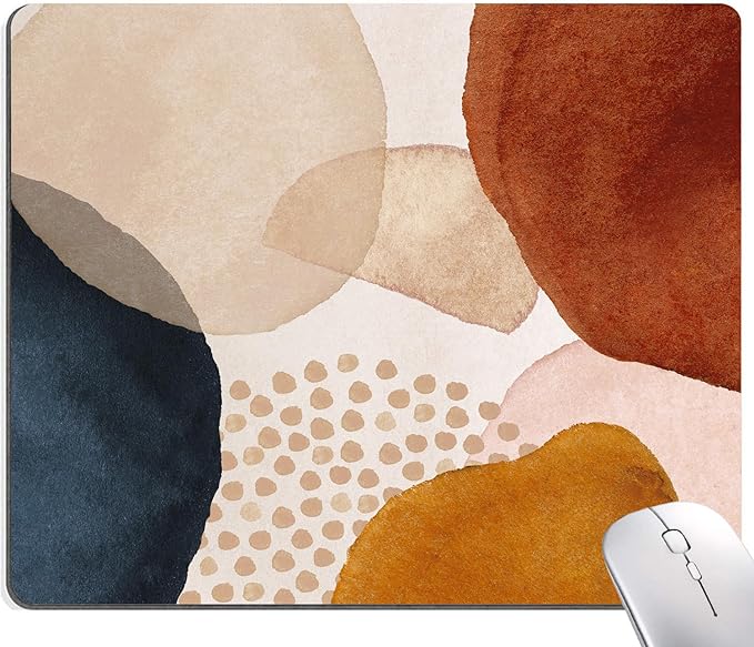 Mouse Pad, Modern Abstract Marble Mousepad, Cute Mouse Mat Waterproof Non-Slip Rubber Base Mouse Pads for Office Laptop Computer