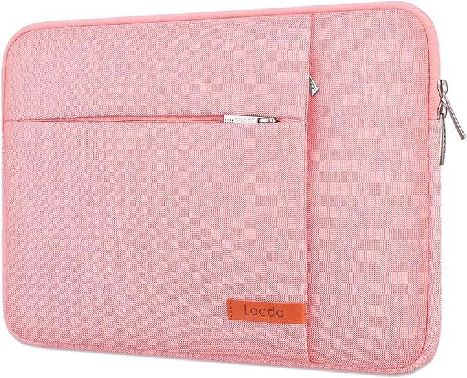 Lacdo 13 inch Laptop Sleeve Case for 13 inch New MacBook Air M4 A3240 2025, M3 A3113, M2 A2681, M1 A2337 | 13" MacBook Pro M2/M1 A2338 A2251 A2289 | 13" iPad Air M3/iPad Pro M4 Computer Bag, Peach