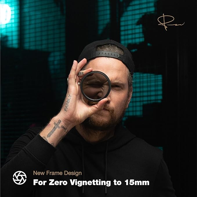 PolarPro 77mm Peter McKinnon Mist VND Camera Filter - 6-9 Stop Variable Neutral Density Lens Filter for DSLR/Mirrorless Pro Video – for Cinematic Shutter Speed Control + Diffusion