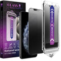 CHRYSHA 2-Pack Matte Privacy Screen Protector for iPhone 11 Pro Max and iPhon XS MAX 6.5-Inch, Auto Dust Removal, No Bubbles,Anti-Spy Tempered Glass Film, Easy Installation