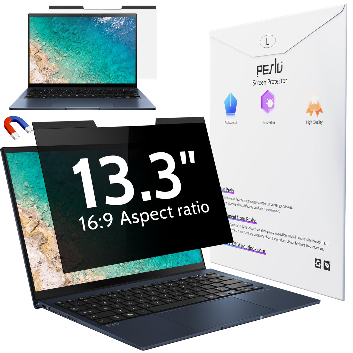 Peslv Nano‑Suction Privacy Screen for MacBook Air 15 Inch