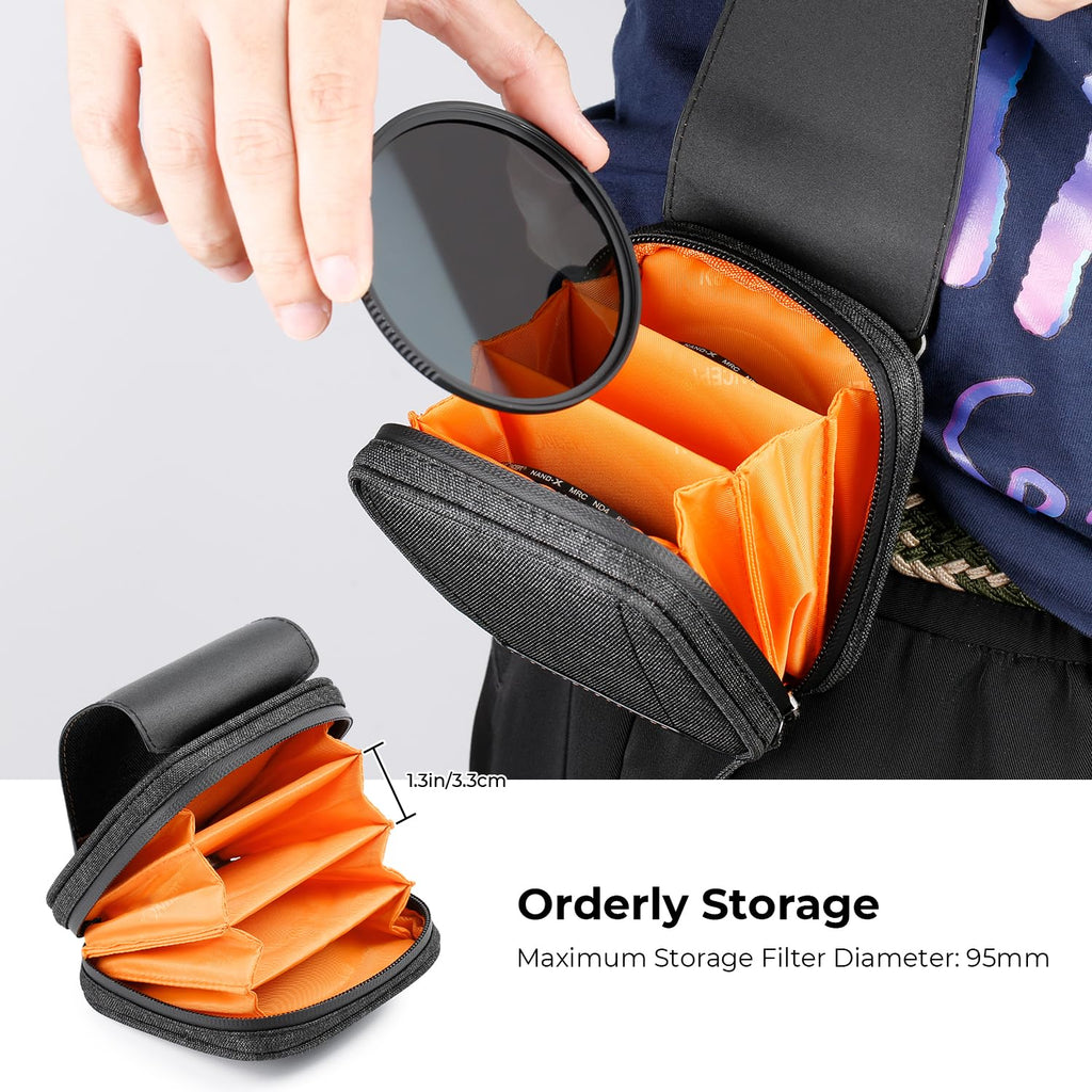 K&F CONCEPT 4 in 1 Basic Model Lens Filter Pouch Up to 95mm