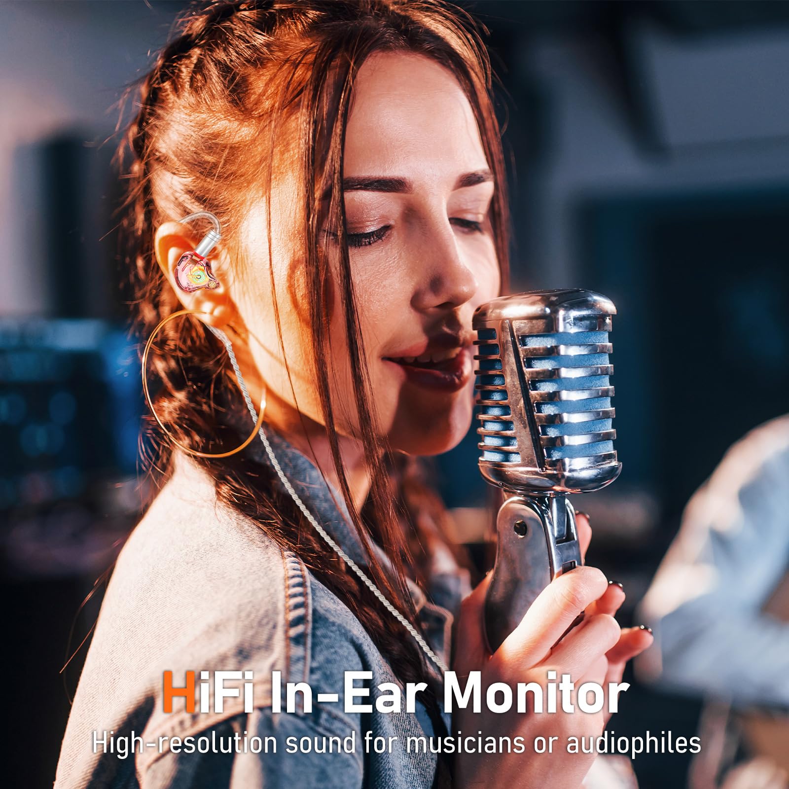 Audiovance Vibes 202 HiFi Wired Earbuds, IEM in Ear Monitor Headphones