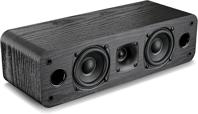 Saiyin 5.0 Home Theater System, 100w HiFi Surround Sound Speakers with Stereo Surround Sound and Classic Rretro Wood Grain for TV/PC, Passive, Amplifier or Receiver Required, Cable Not Included